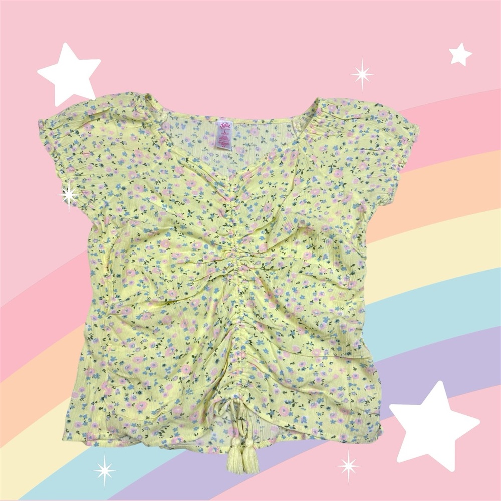 Justice Yellow Floral Top